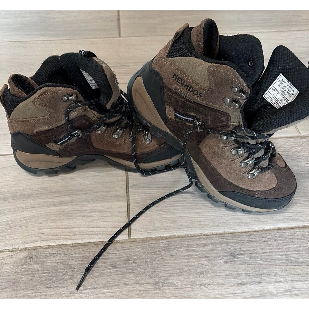 Nevados Point WP Mid Waterproof Hiking Boots Women’s Size 7 Brown Trail Shoes
